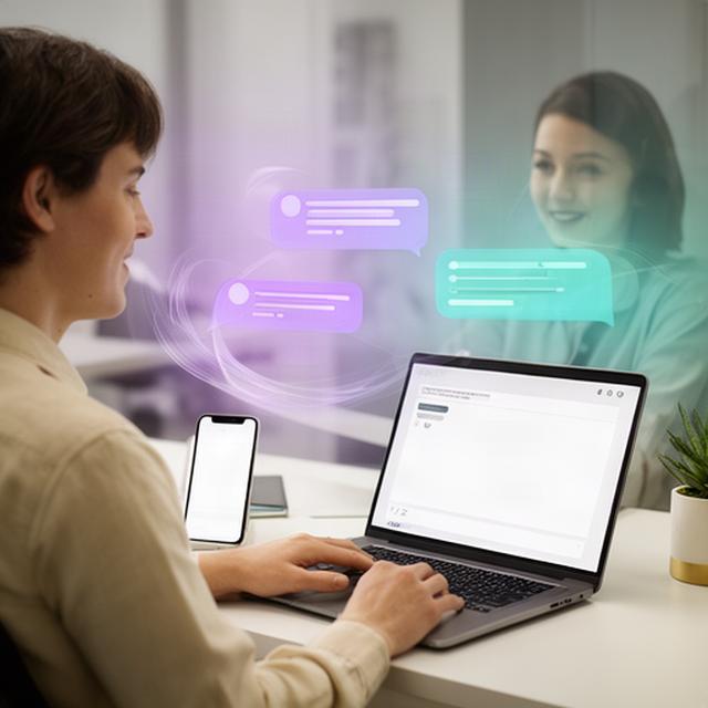 Customer and technician communicating through a remote support chat window