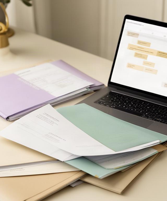 Organised service records and a laptop displaying maintenance history for business devices